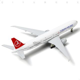 Mô hình máy bay Turkish Airlines Boeing 777 20cm Chất liệu kim loại bền đẹp