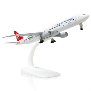 Mô hình máy bay Turkish Airlines Boeing 777 20cm Chất liệu kim loại bền đẹp