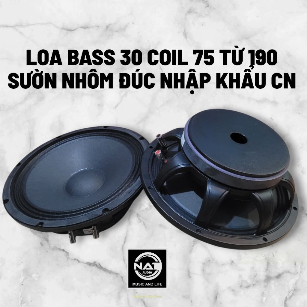 Loa bass 30 coil 75 từ 190 sườn nhôm đúc nhập khẩu CN Loại 1 cao cấp