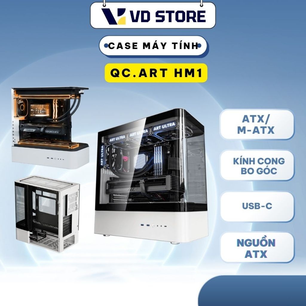 Case Máy Tính QC ART HM1 ATX / M-ATX