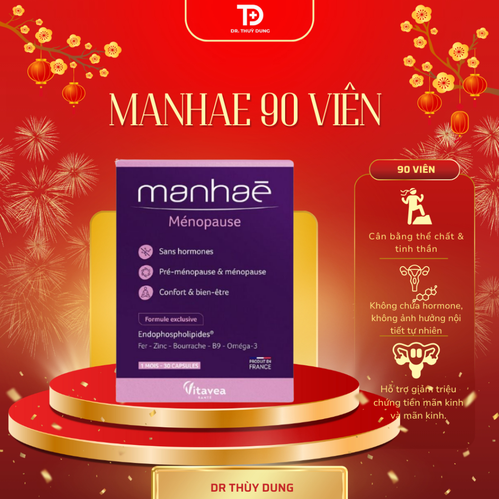 Vitamin Tổng Hợp Cho Bà Bầu Manhaé Femmes enceintes Pregnant women 30 Viên Uống Nhập Khẩu Từ Pháp