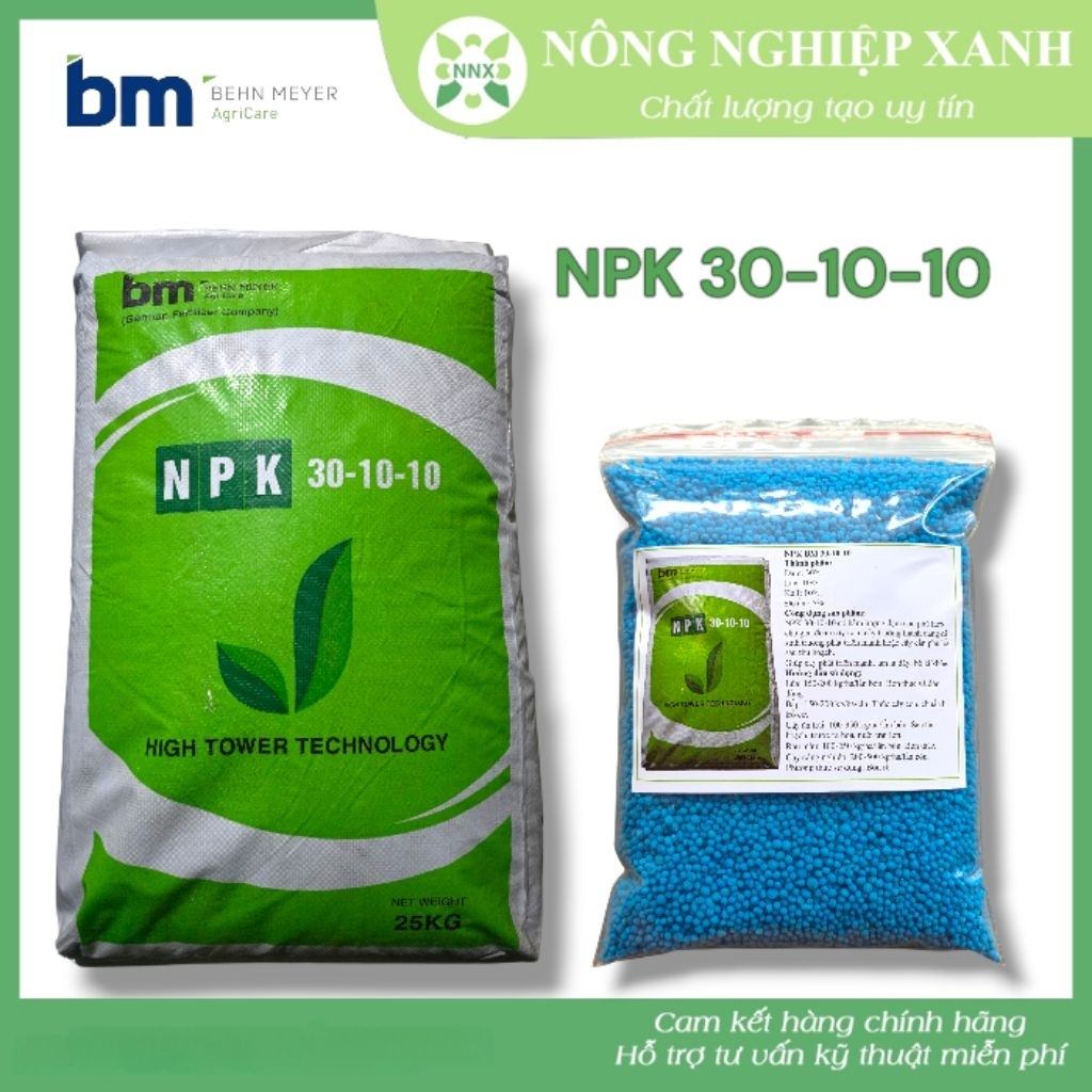 NPK 30-10-10 BM (Chiết lẻ ra 1 kg) gói 1kg - Phân bón gốc công nghệ tháp cao của CHLB Đức