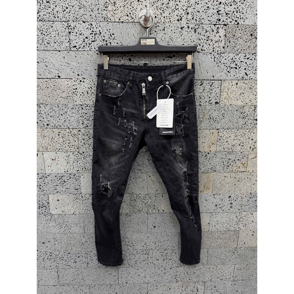 Quần jean nam DSQ xám fom biker hàng Quảng Châu