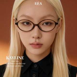 Kính mắt Oval chuyên lắp cận KAYLINE - LÉAGLASSES nhựa cao cấp TR90 + LÕI KIM LOẠI Y2K Bayonetta