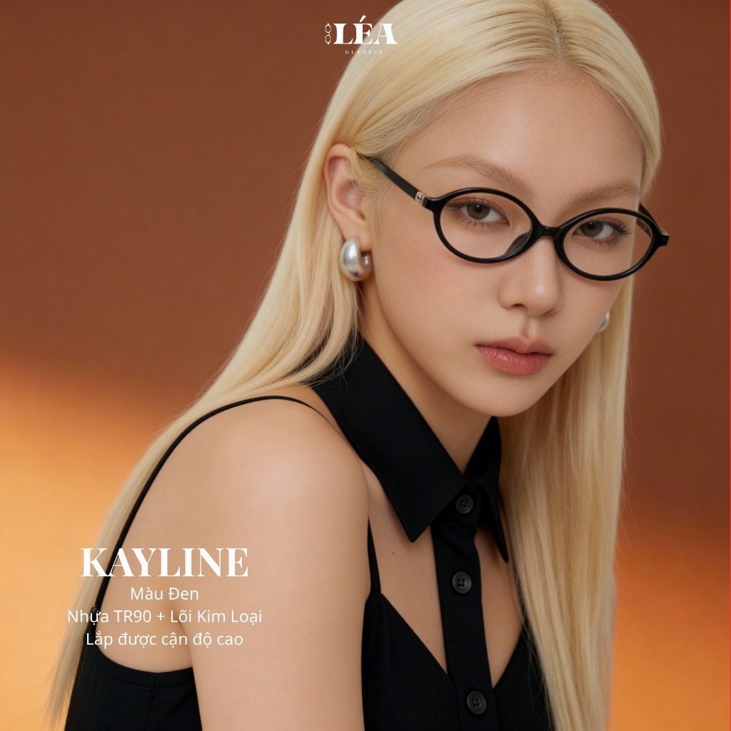 Kính mắt Oval chuyên lắp cận KAYLINE - LÉAGLASSES nhựa cao cấp TR90 + LÕI KIM LOẠI Y2K Bayonetta | BigBuy360 - bigbuy360.vn