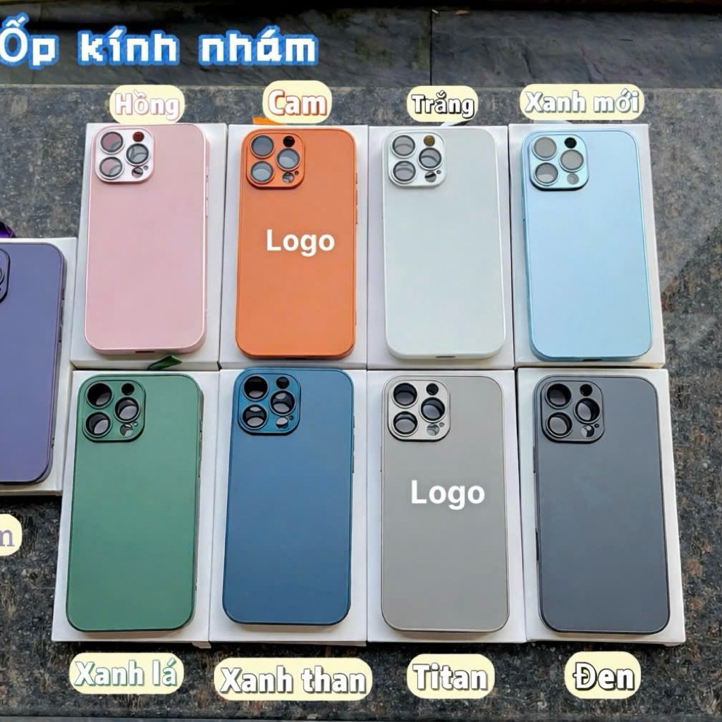 Ốp Lưng iPhone Mặt Kính Nhám Sang Trọng