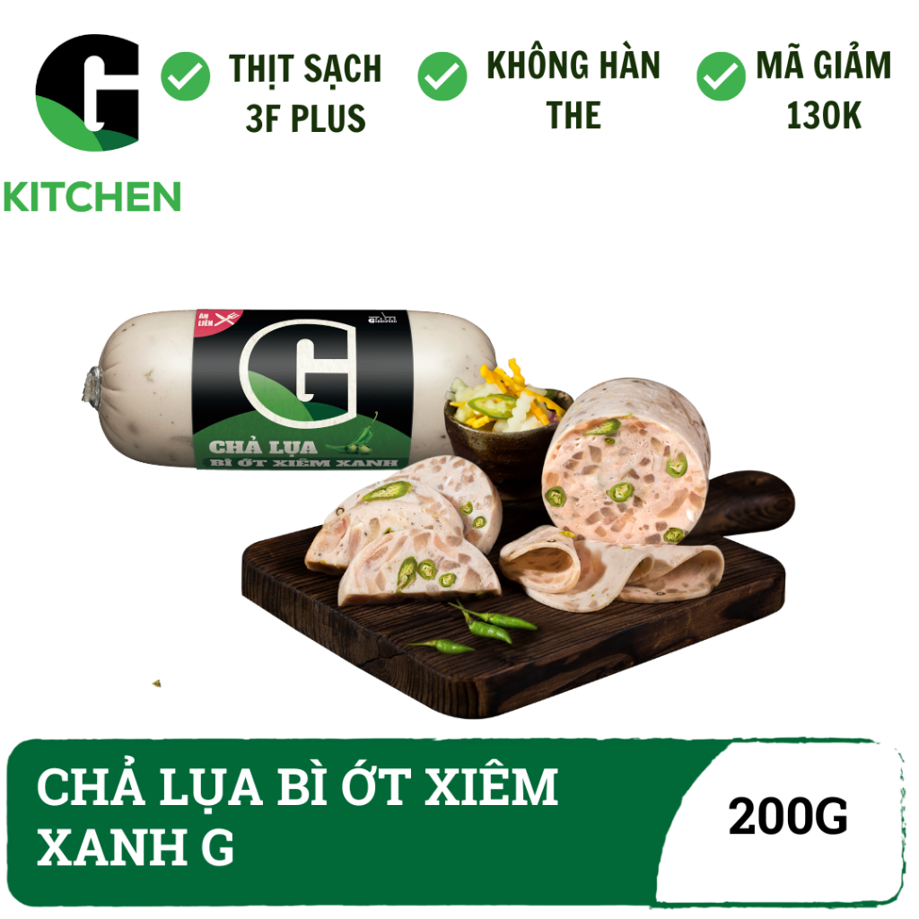 Chả lụa bì ớt xiêm xanh G Kitchen  [Ship hỏa tốc 1h HCM]