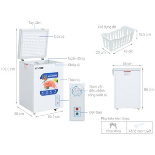 [FREE SHIP HN]Tủ đông mini Hòa Phát 107 lít HPF AN6107 - Bảo hành toàn quốc 24 tháng