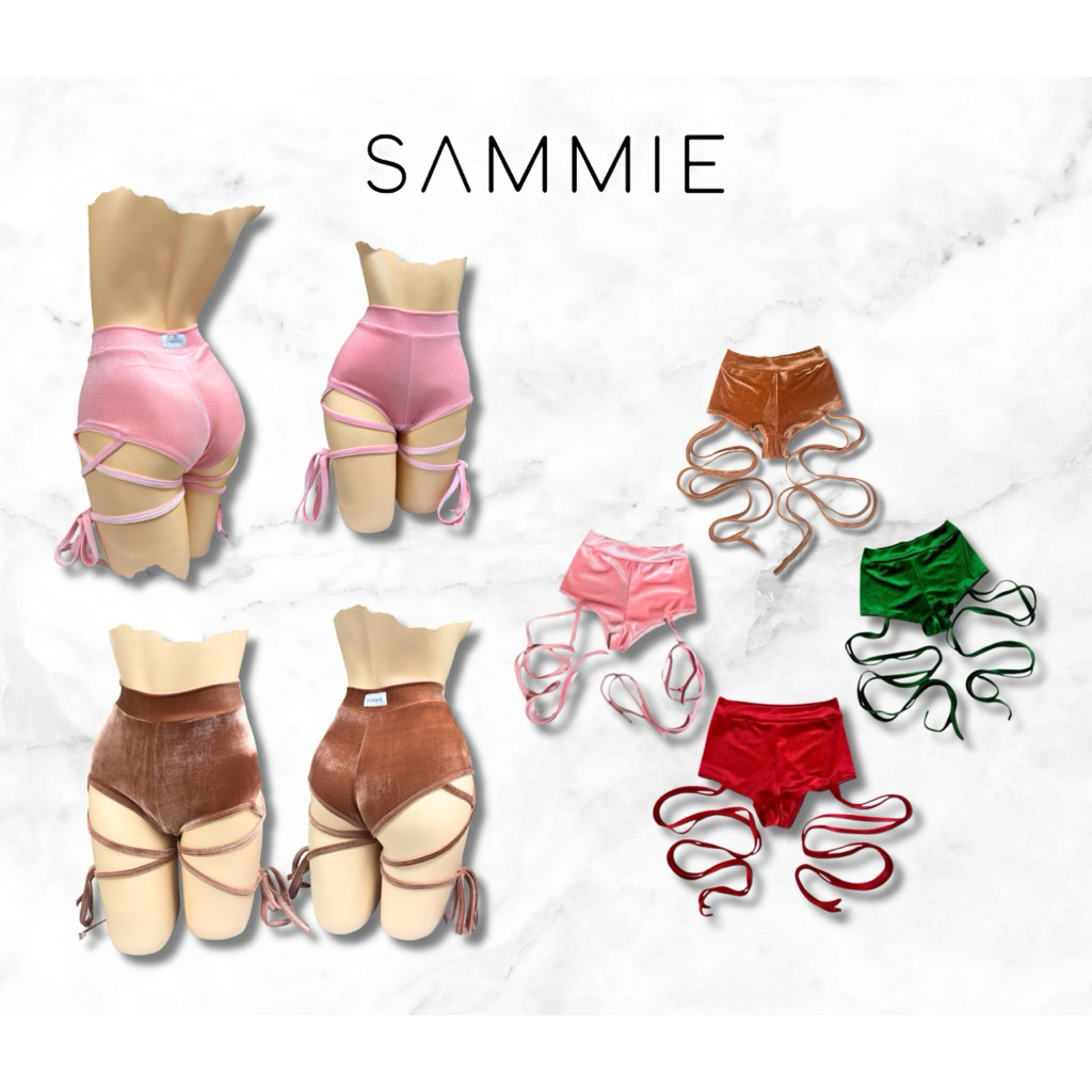 Quần Twerk / Pole Dance dây cột đùi vải nhung đủ màu, tập nhảy, pole wear