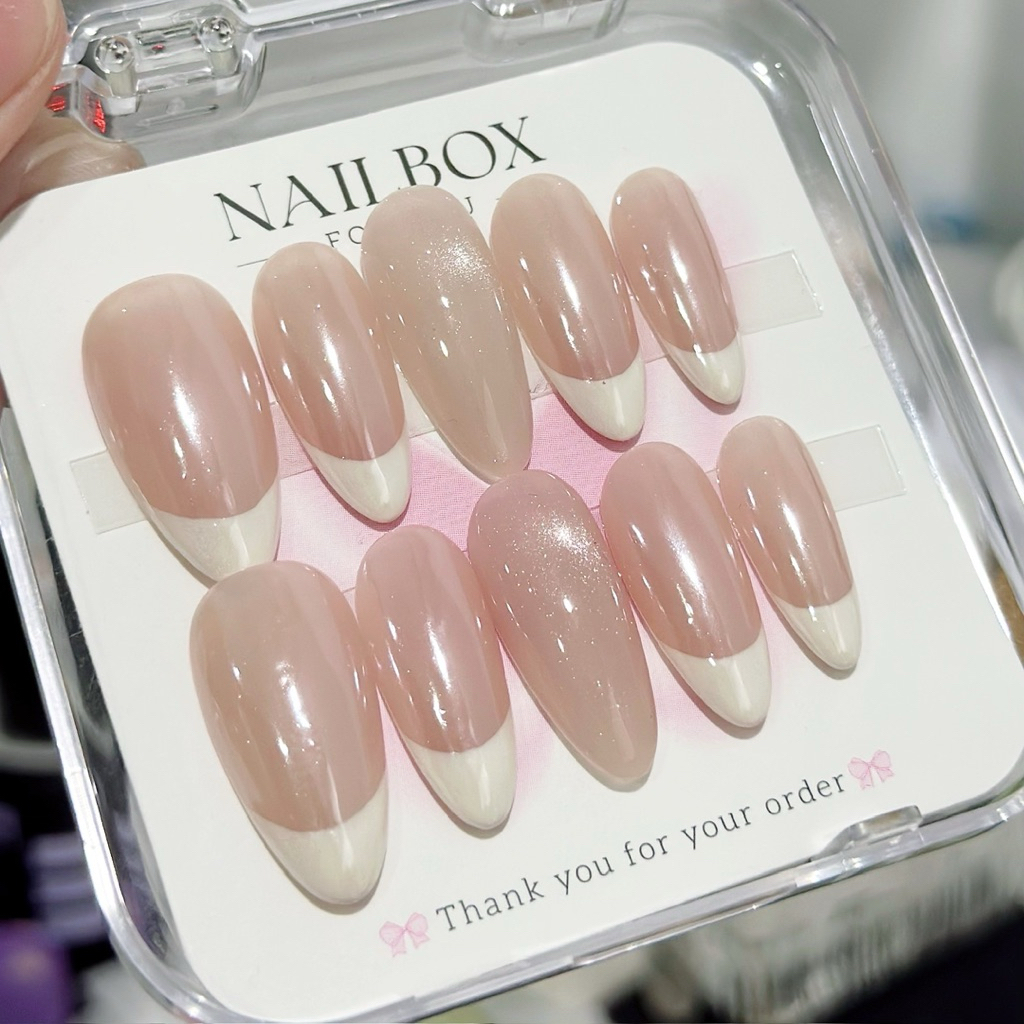 Nail box thiết kế, nail box thạch nude, mắt mèo, french, tráng gương trong suốt