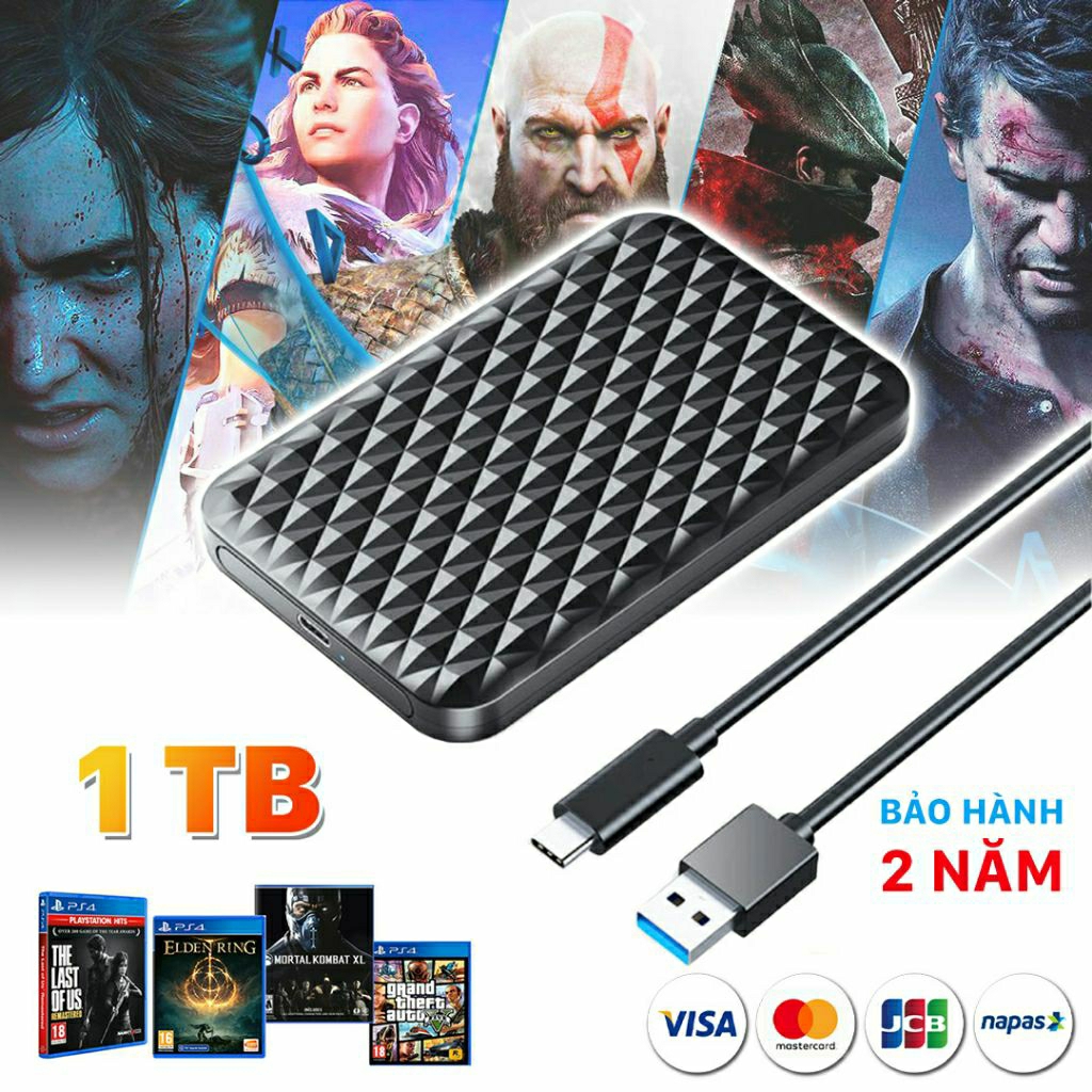 Ổ cứng HDD Việt Hóa cho máy Game đã H@ck PS4, PS3, PS2, XBOX 360 ,PC / cài game theo yêu cầu