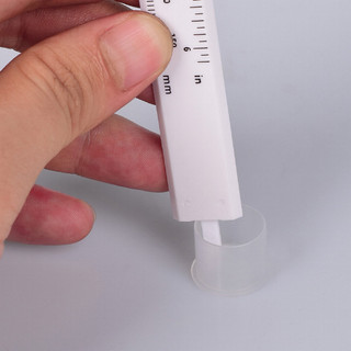 Thước đo vẽ chân mày mỏ vịt (thước chữ F nhựa trắng)