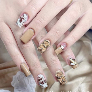Set 5 Charm Gấu Vintage Cổ Điển Đính Móng – Phụ Kiện Nail Phong Cách Sang Trọng