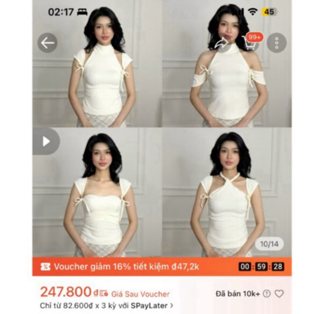 Pass áo ôm croptop Mania Cutie