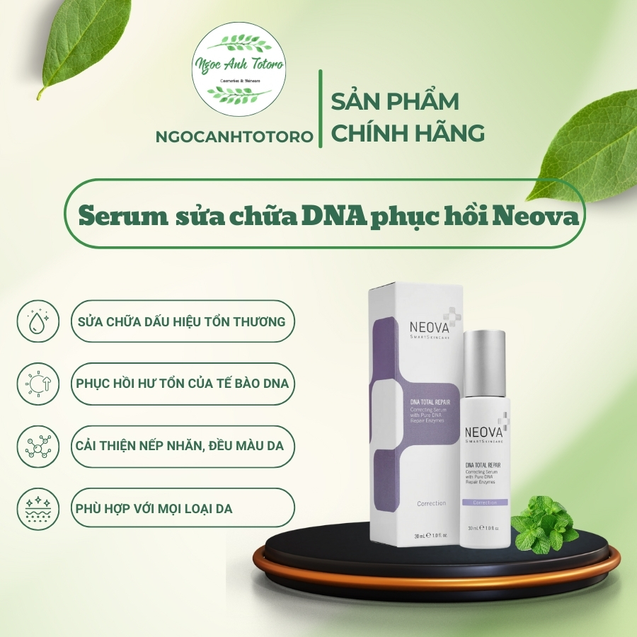 Serum sửa chữa DNA phục hồi chống lão hóa đều màu da Neova DNA Total Repair