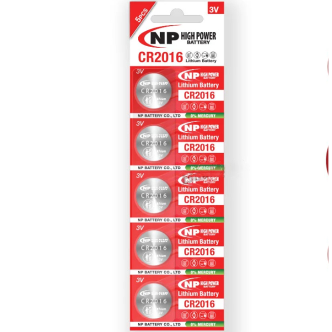 Pin National Power CR2016 Lithium 3V