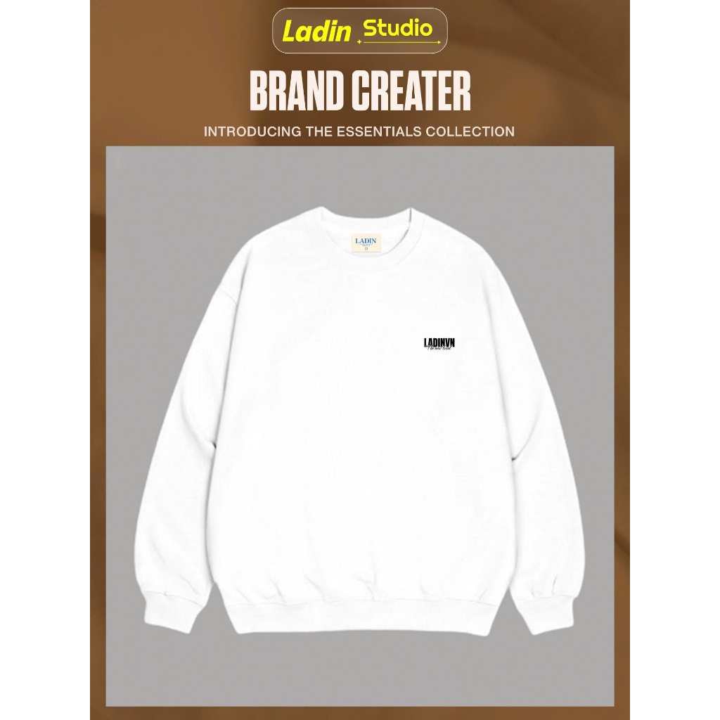 Áo Nỉ Lót Bông Cotton 100% Local Brand LADIN Unisex Nam Nữ Local Brand / the new local