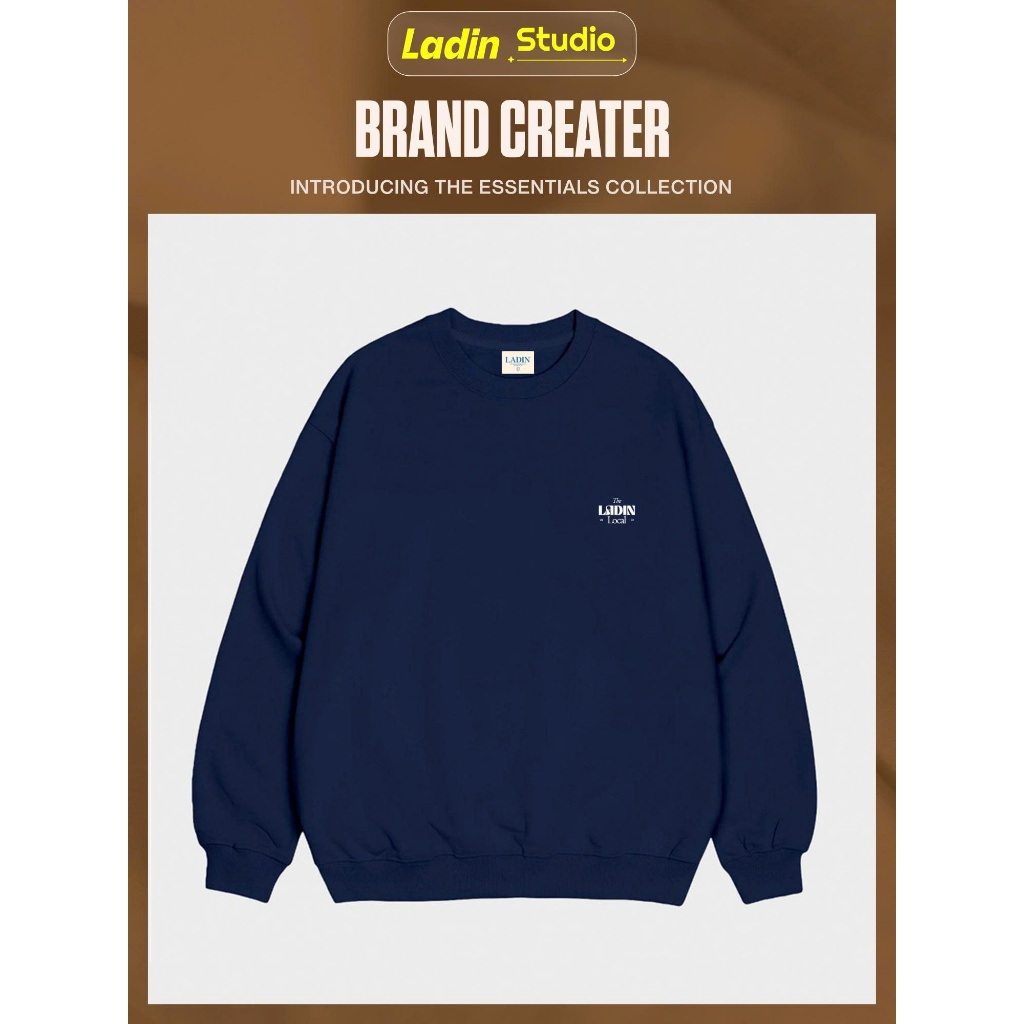 Áo Nỉ Lót Bông Cotton 100% Local Brand LADIN Unisex Nam Nữ Local Brand / the Ladin local