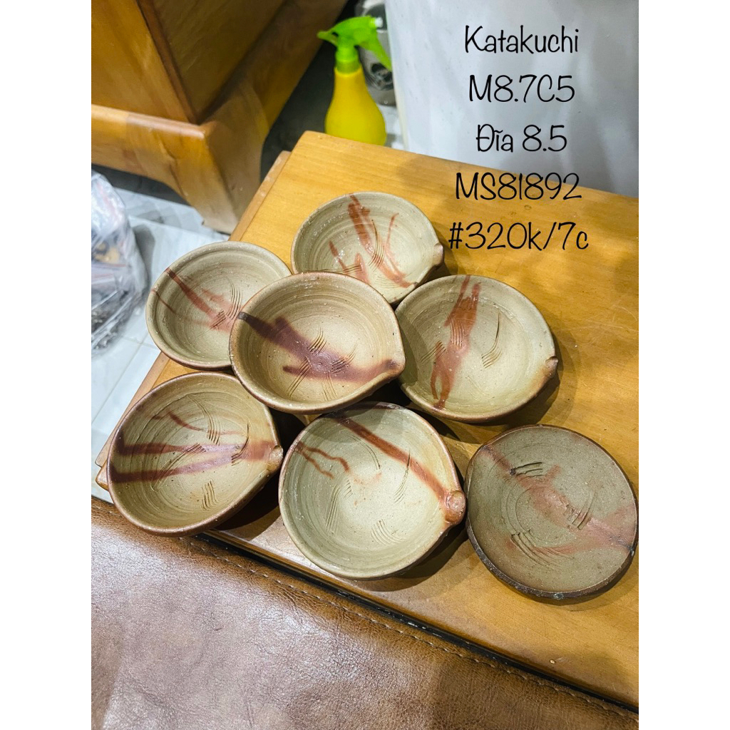 katakuchi - chén sake gốm Bizen Nhật