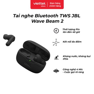 Tai nghe Bluetooth TWS JBL Wave Beam 2 Chính hãng | Chất âm JBL Pure Bass | Pin Lên Đến 40 giờ