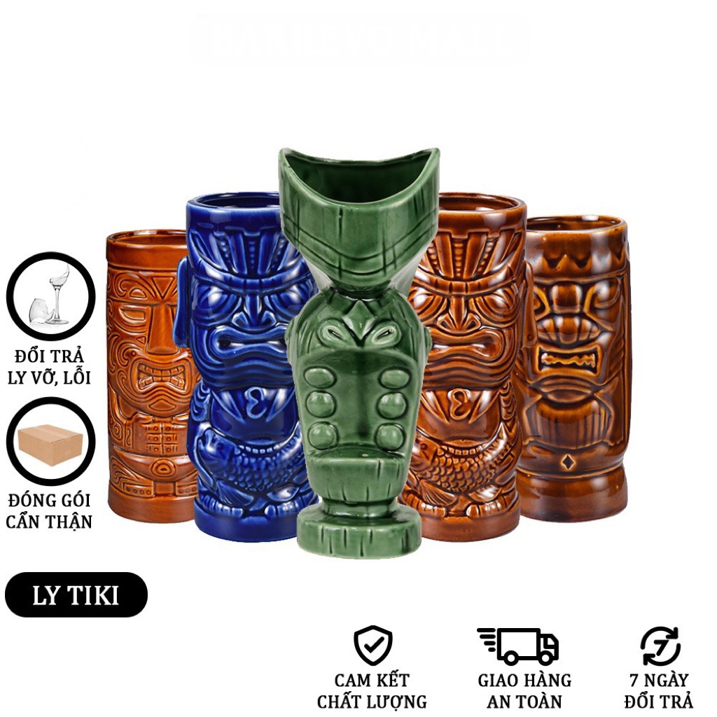 Ly Tiki Cocktail Sứ (35 Mẫu) - Ly Sứ Cocktail Hawai - Ly Cocktail Tiki