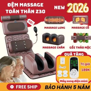 Thảm Mát Xa Toàn Thân Có Kèm Gối Thảo Mộc Và Massage Chân, Giảm Nhức Mỏi Căng Cơ, Thư Giãn Toàn Diện