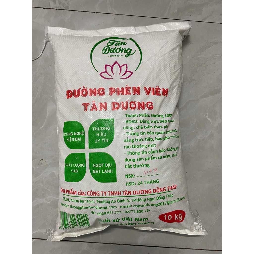 Bao Đường Phèn Bi 10kg Đường Viên Tân Dương