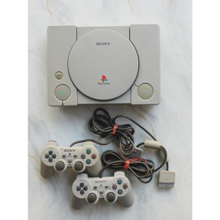Máy ps1 mod chip chơi game thẻ nhớ 64GB kèm tay zin analog và cục save gốc