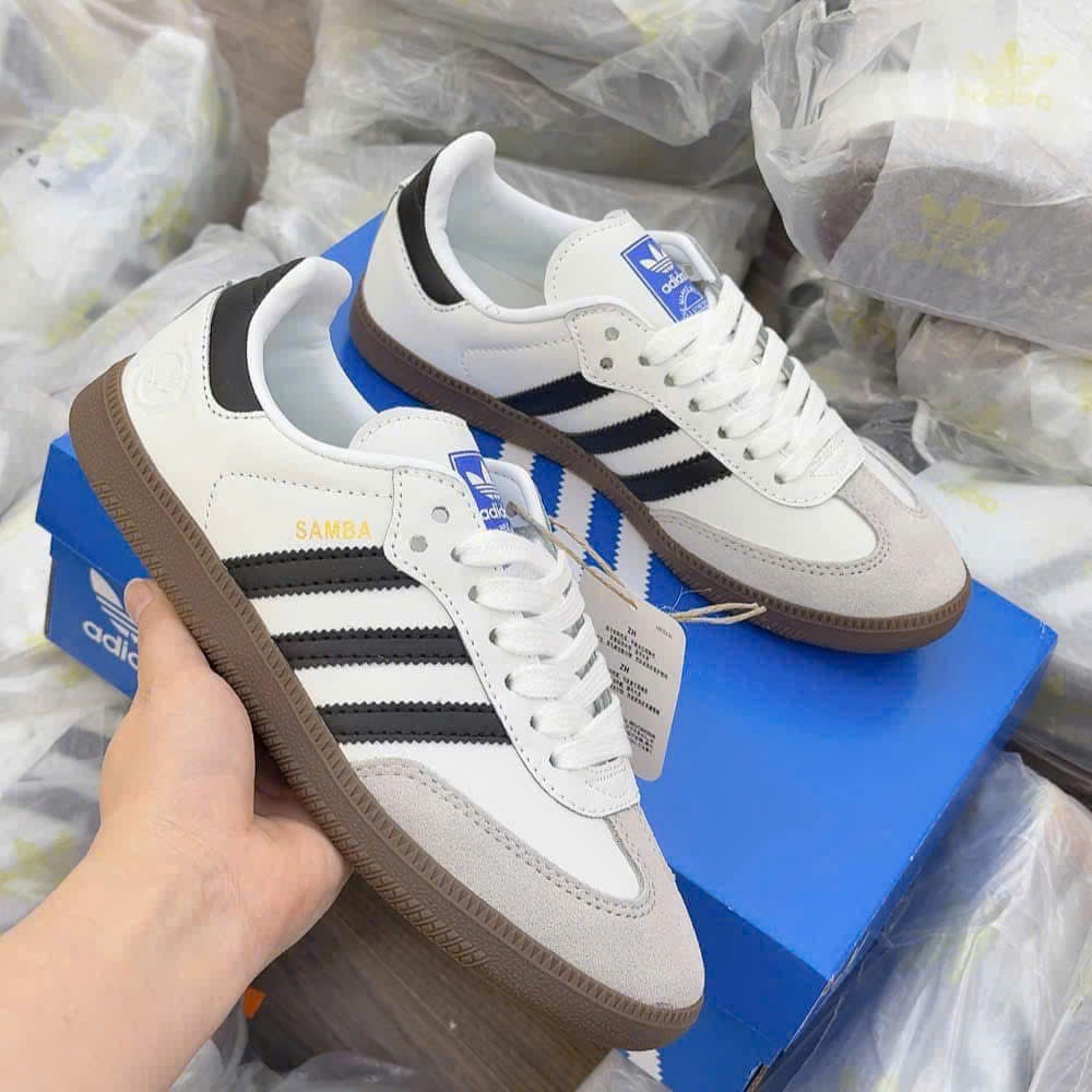 Giày Thể Thao Adidas Samba White Black, Giày Samba đủ size Nam nữ