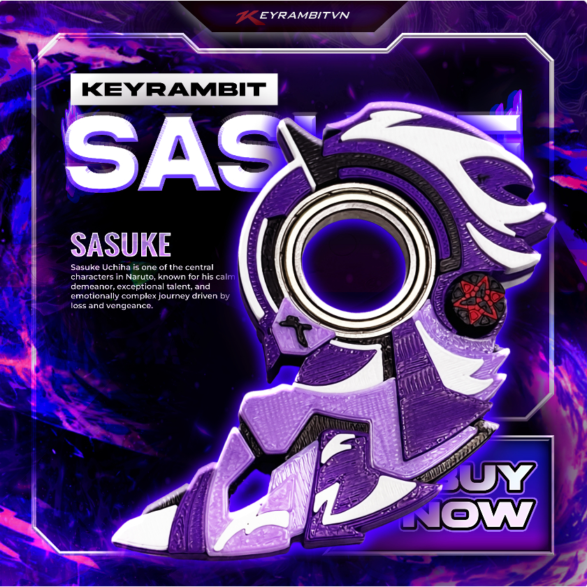 [NARUTO] Keyrambit Sasuke - Shadow Lightning Heir - Keyrambitvn - Móc khoá xả Stress