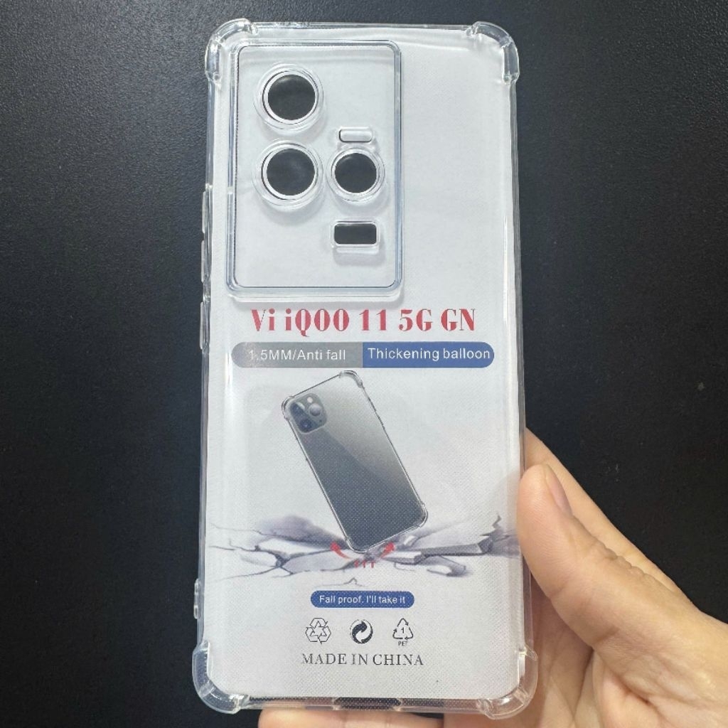 Ốp lưng silicon cho vivo IQOO 11 ốp chống sốc 4 góc trong suốt siêu đẹp