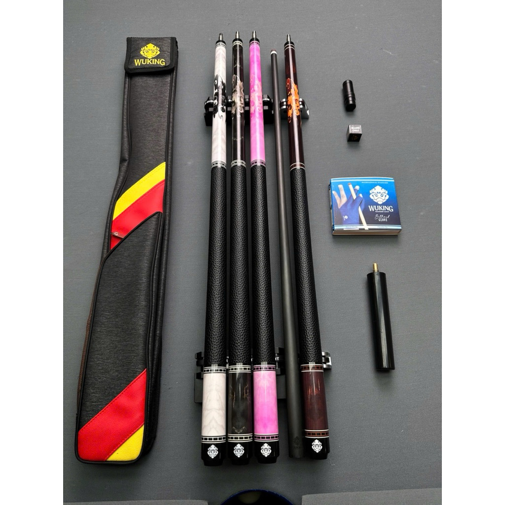 Combo cơ bida Wuking (tặng kèm bao wuking + găng tay + lơ + Nối dài 15cm)