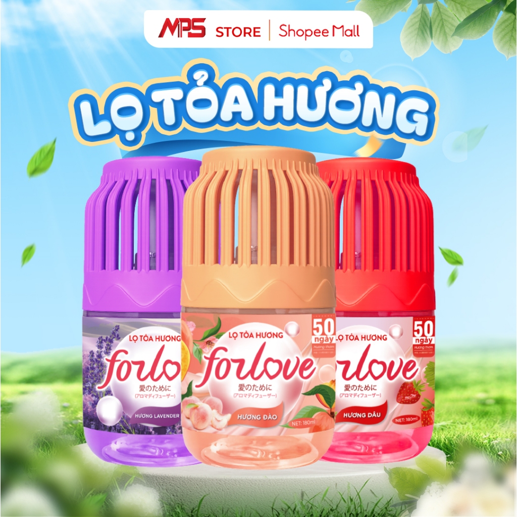 Lọ Tỏa Hương Forlove, Tinh Dầu Thơm Phòng Mùi hương hoa quả dịu nhẹ, Khử mùi hôi, ẩm mốc
