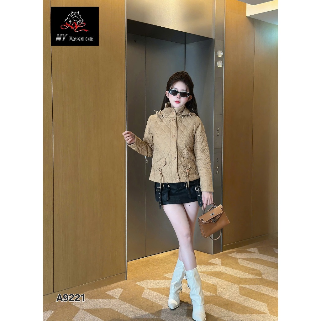 Áo Phao Nữ Trần Trám, Áo Khoác Phao Nữ Bông Hàn Cao Cấp Siêu Nhẹ Có Mũ Siêu Ấm NY Fashion Size M L X