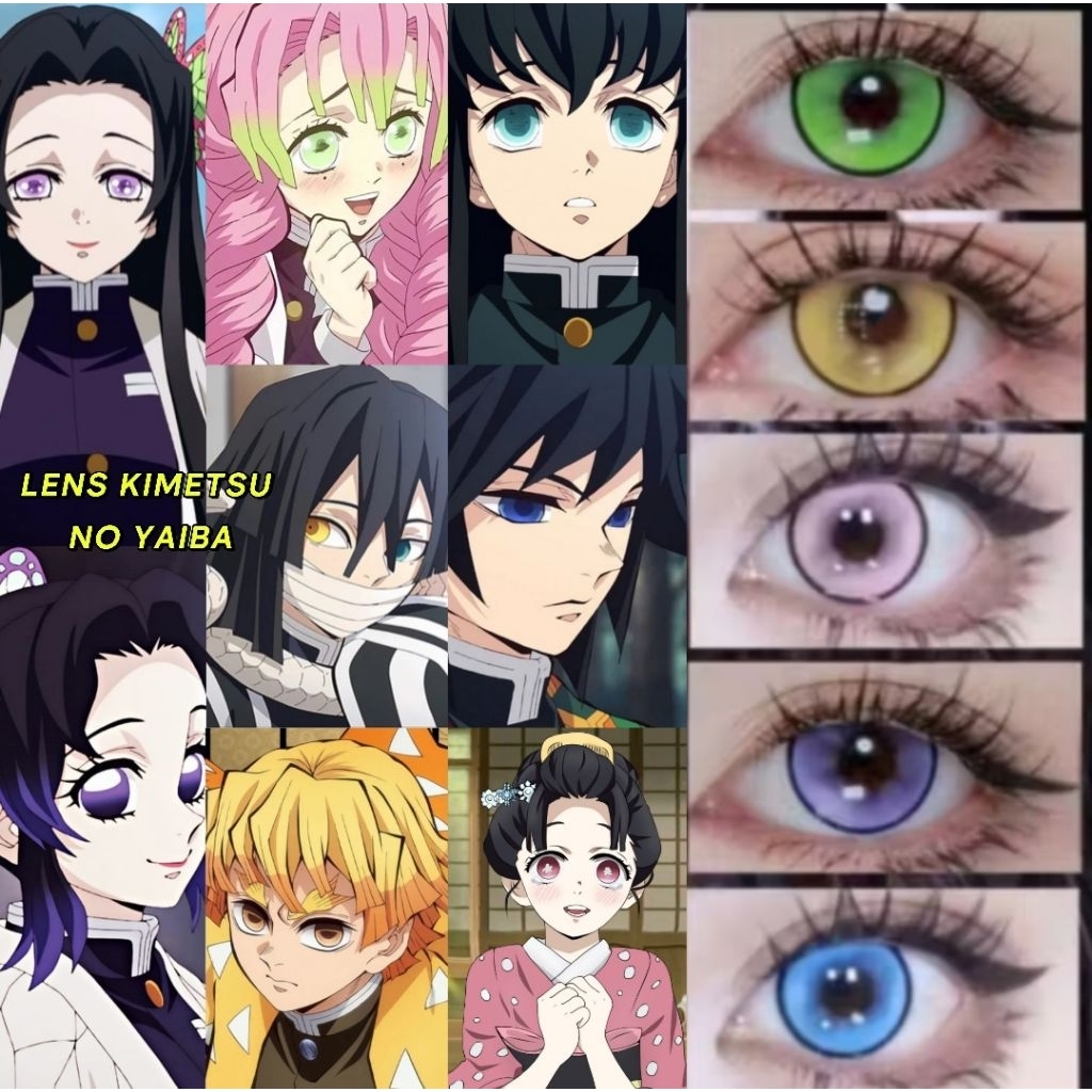 [Có độ cận] Lens cosplay/ kính áp tròng cosplay kimetsu no yaiba Muichirou/Kanae/Shinobu/Tomioka