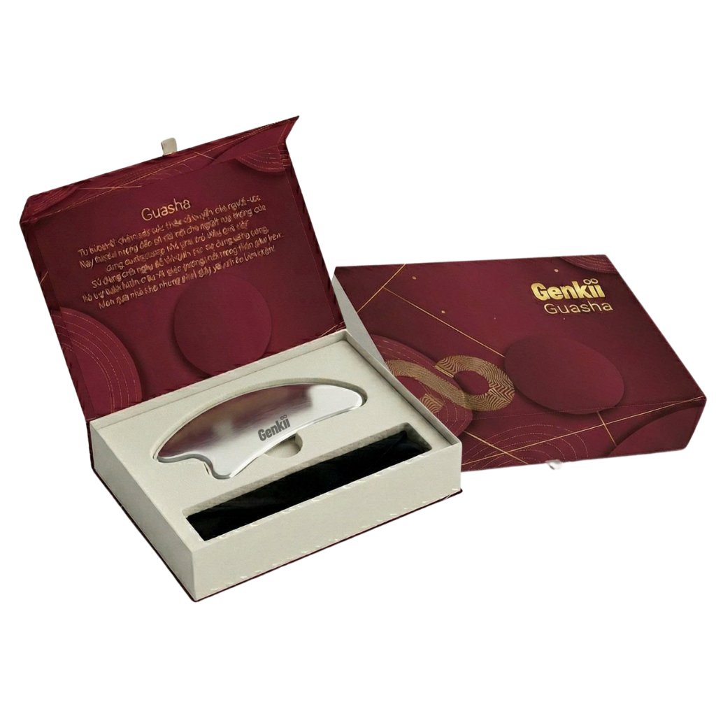 Genkii Guasha Stainless - Guasha thép cao cấp - nâng cơ & dưỡng sinh