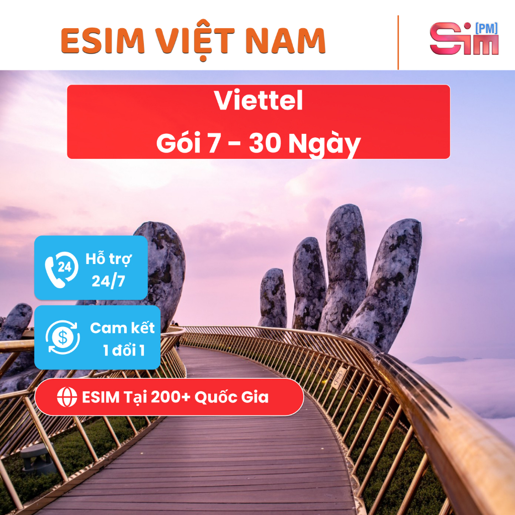 Esim Viettel - Sim Viettel Data 7-30 ngày 5GB/ngày giá tốt
