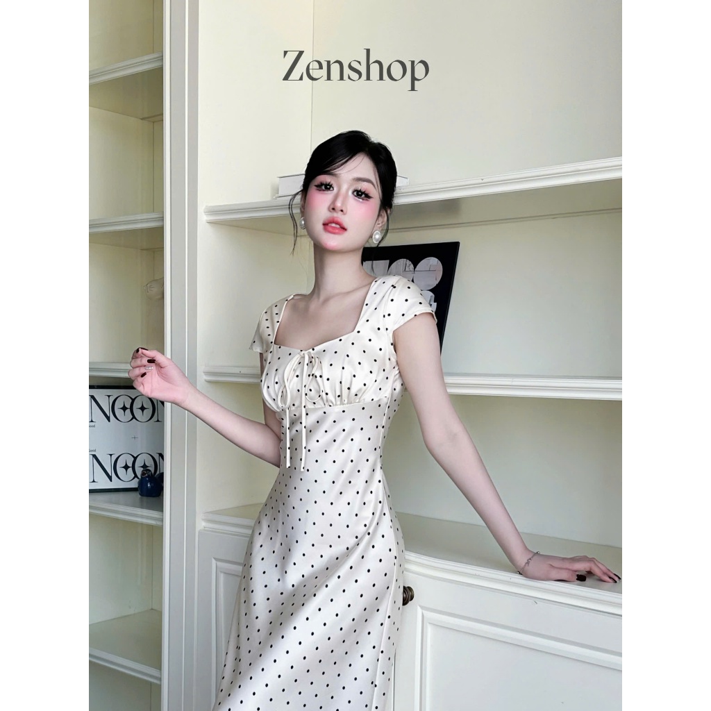Đầm lụa dáng dài đuôi cá cổ vuông chất lụa Tô Châu sang trọng - MIDU DRESS | BigBuy360 - bigbuy360.vn