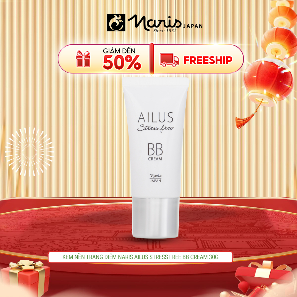 Kem nền trang điểm đa chức năng BB Cream Naris Ailus Stress Free 30g