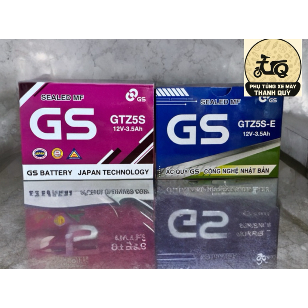 Bình Ắc Quy xe máy khô miễn bảo dưỡng GS GTZ5S- GTZ5S-E (12V-3.5Ah)