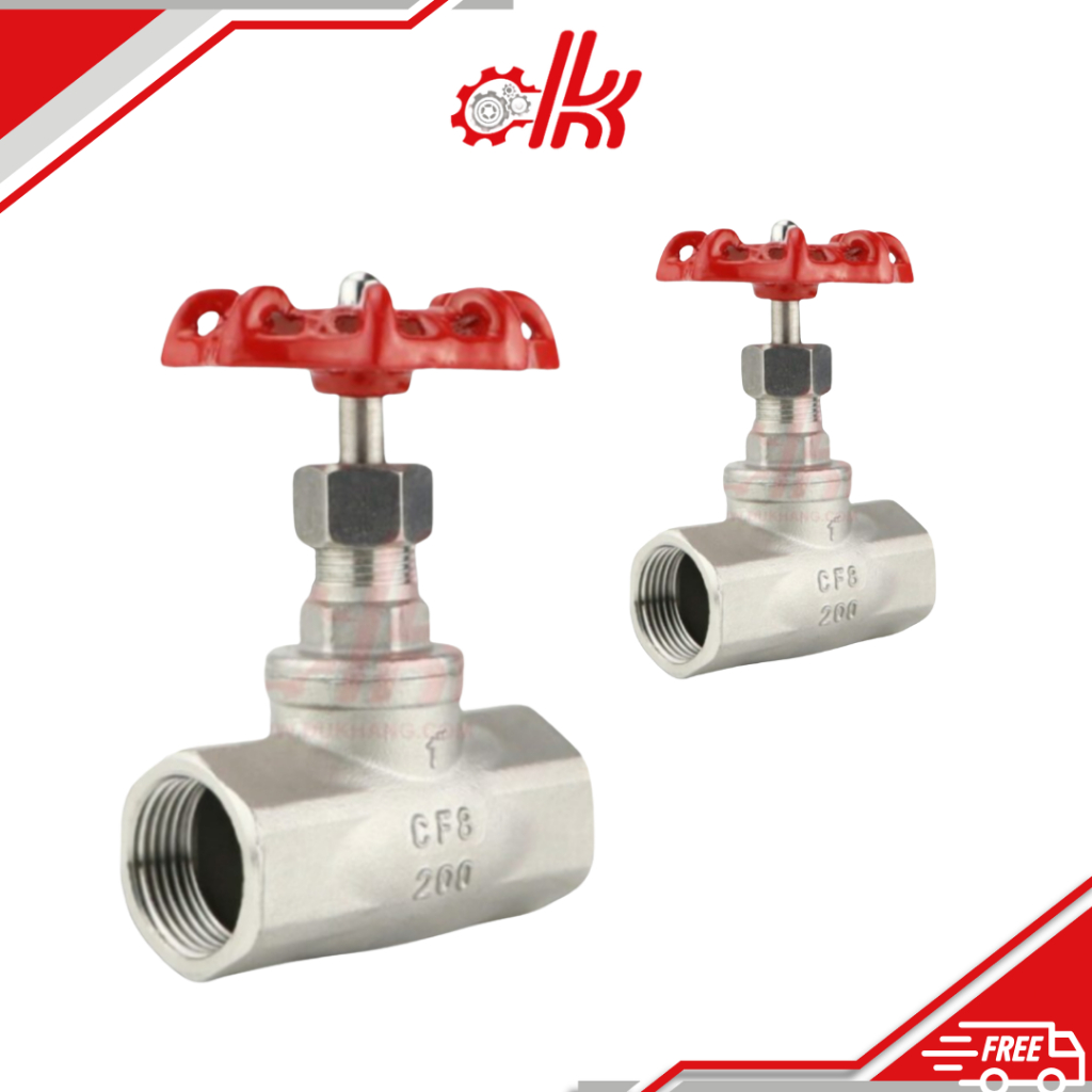 Van hơi nóng tay vặn inox 304