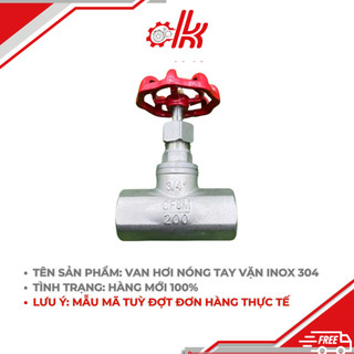 Van hơi nóng tay vặn inox 304
