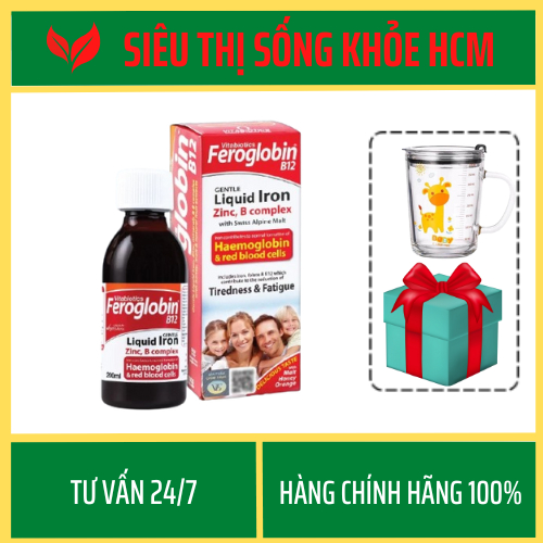 [COMBO 2 HỘP] TPBVSK FEROGLOBIN B12 Liquid - Hỗ Trợ Tăng Khả Năng Tạo Máu - 200ml Vitabiotics