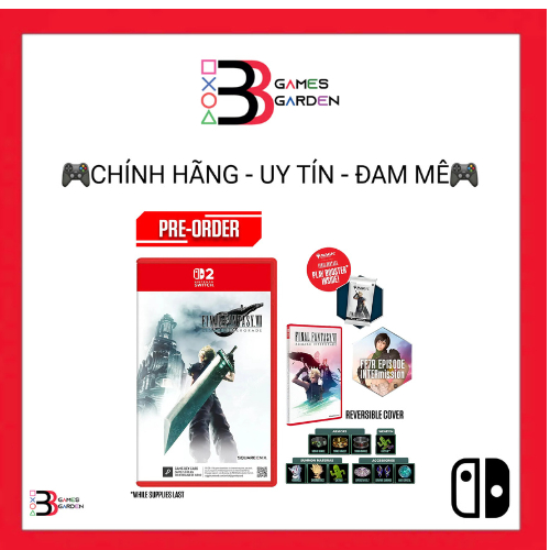 GAME NINTENDO SWITCH 2 FINAL FANTASY VII REMAKE INTERGRADE (FFVII)