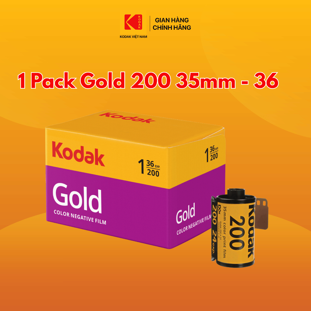 Kodak Gold GB Film 200 135 36 Exp Boxed | Số ảnh 36 | In date T12/2026