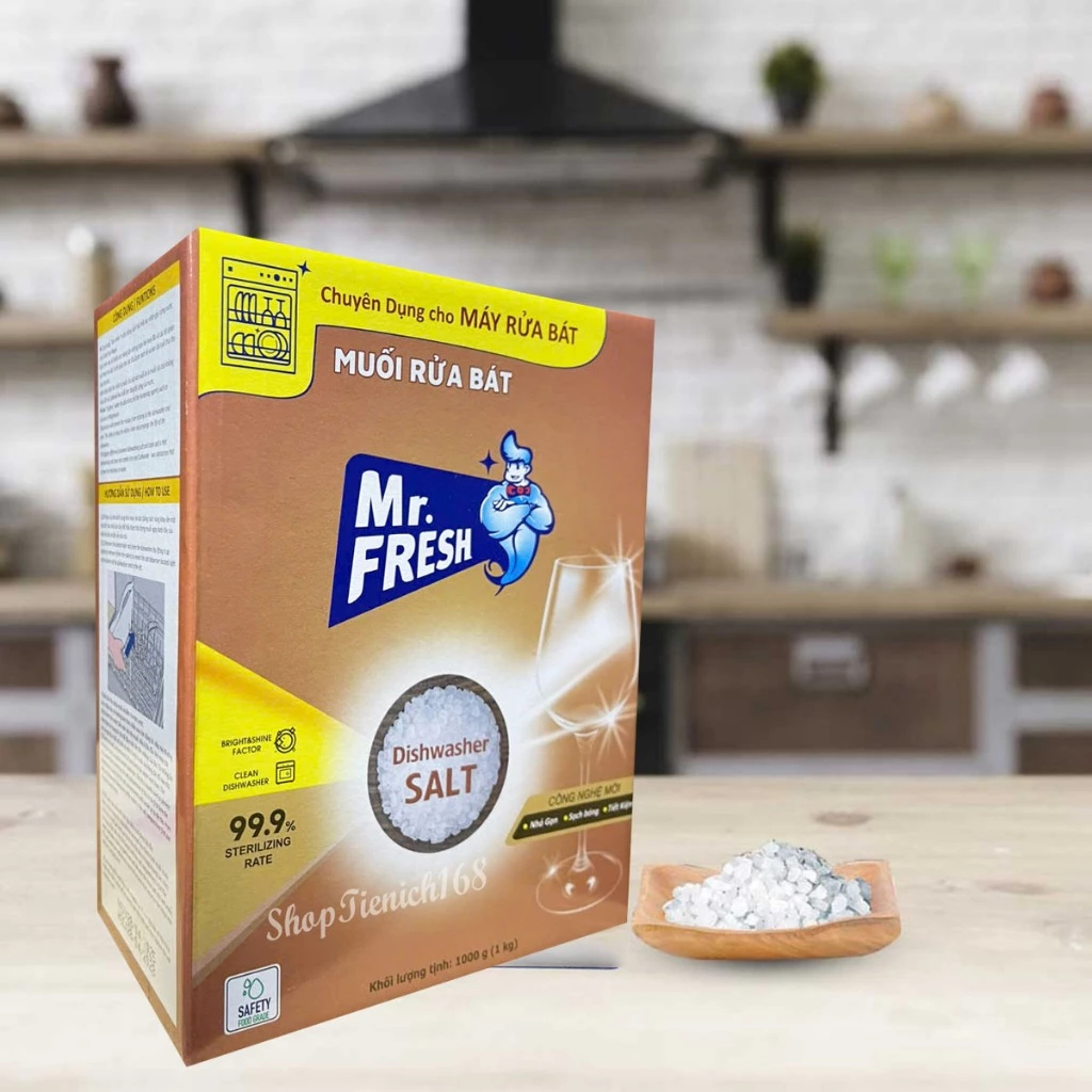 [Top Value] Muối rửa bát Làm mềm,Chống đóng cặn MR.FRESH 1000G