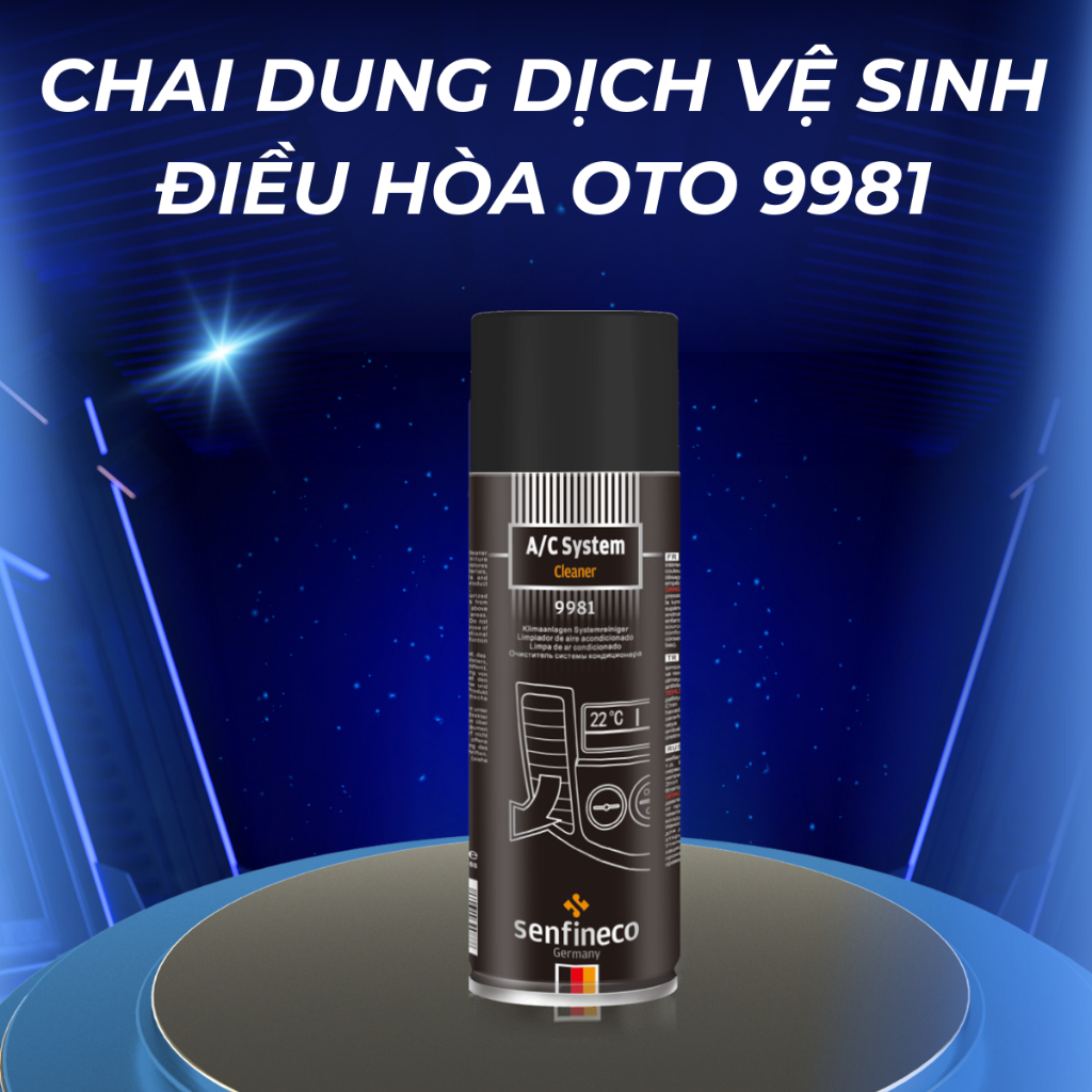 Chai xịt vệ sinh điều hòa oto làm sạch nấm mốc khử mùi 520ml Senfineco 9981/9980