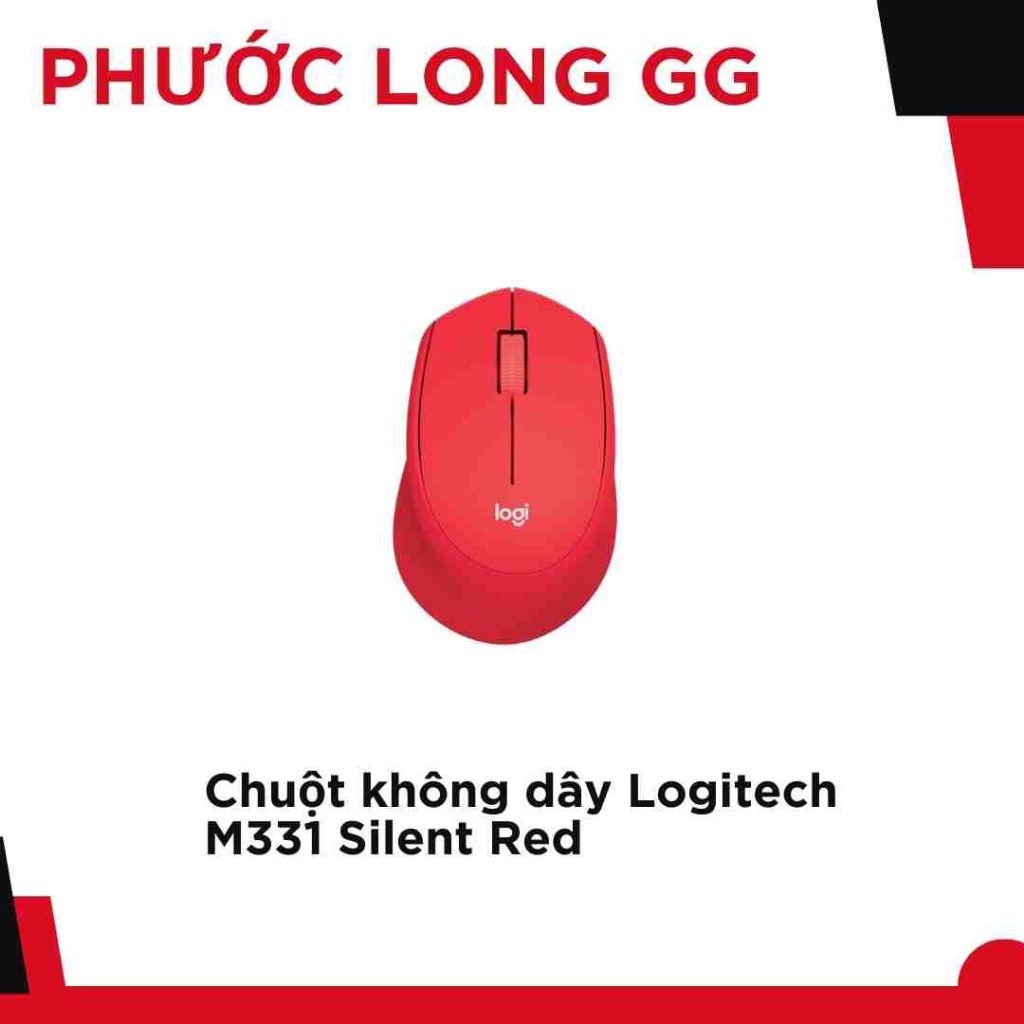 Chuột không dây Logitech M331 Silent Red hàng cũ bảo hành 1 tháng