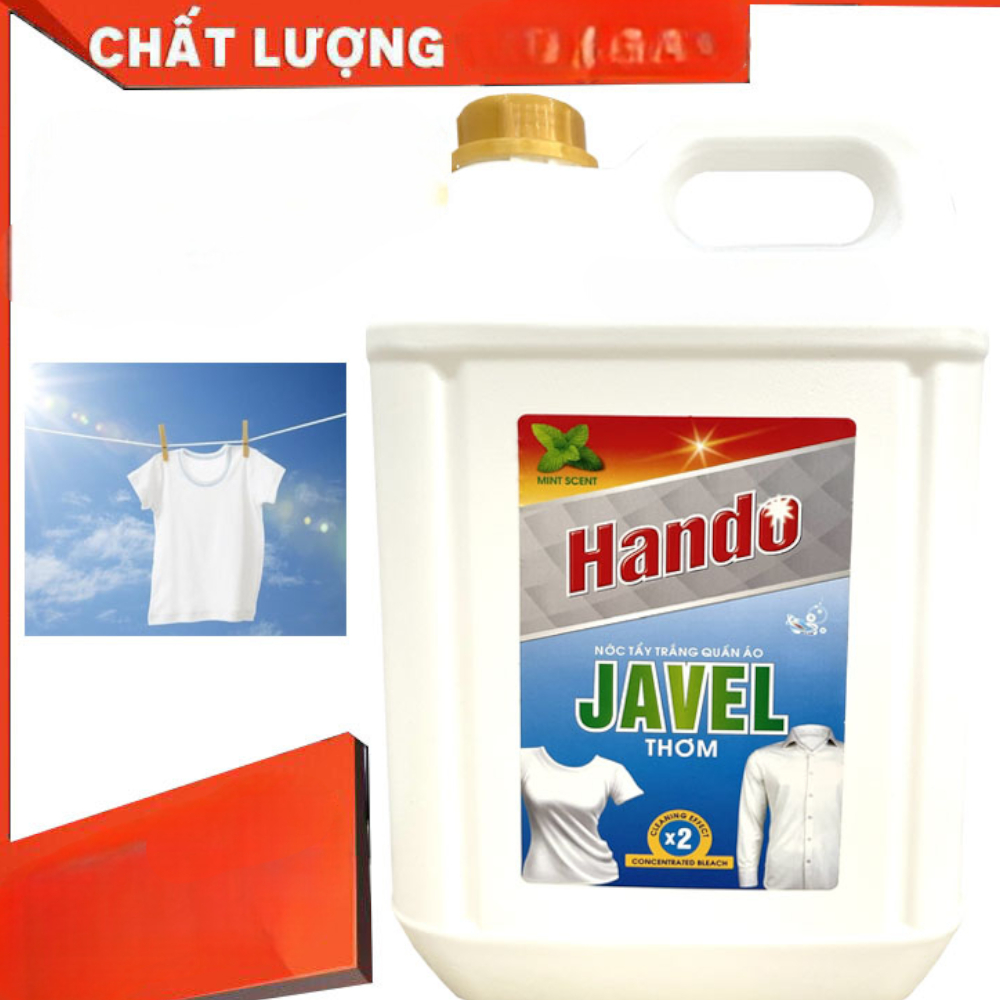 [Top Value] Nước Tẩy trắng quần áo ố mốc Đậm đặc Javen Hando 10L CHUYÊN DÙNG CHO TIỆM GIẶT LÀ CÔNG N