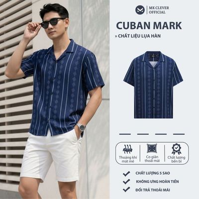 Áo Sơ Mi nam Mark MKCLEVER Chất lụa mềm mịn, thoáng mát, chống nhăn, form rộng mặc hằng ngày